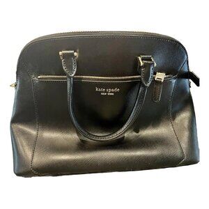 Kate Spade Louise Dome Satchel - Black Leather